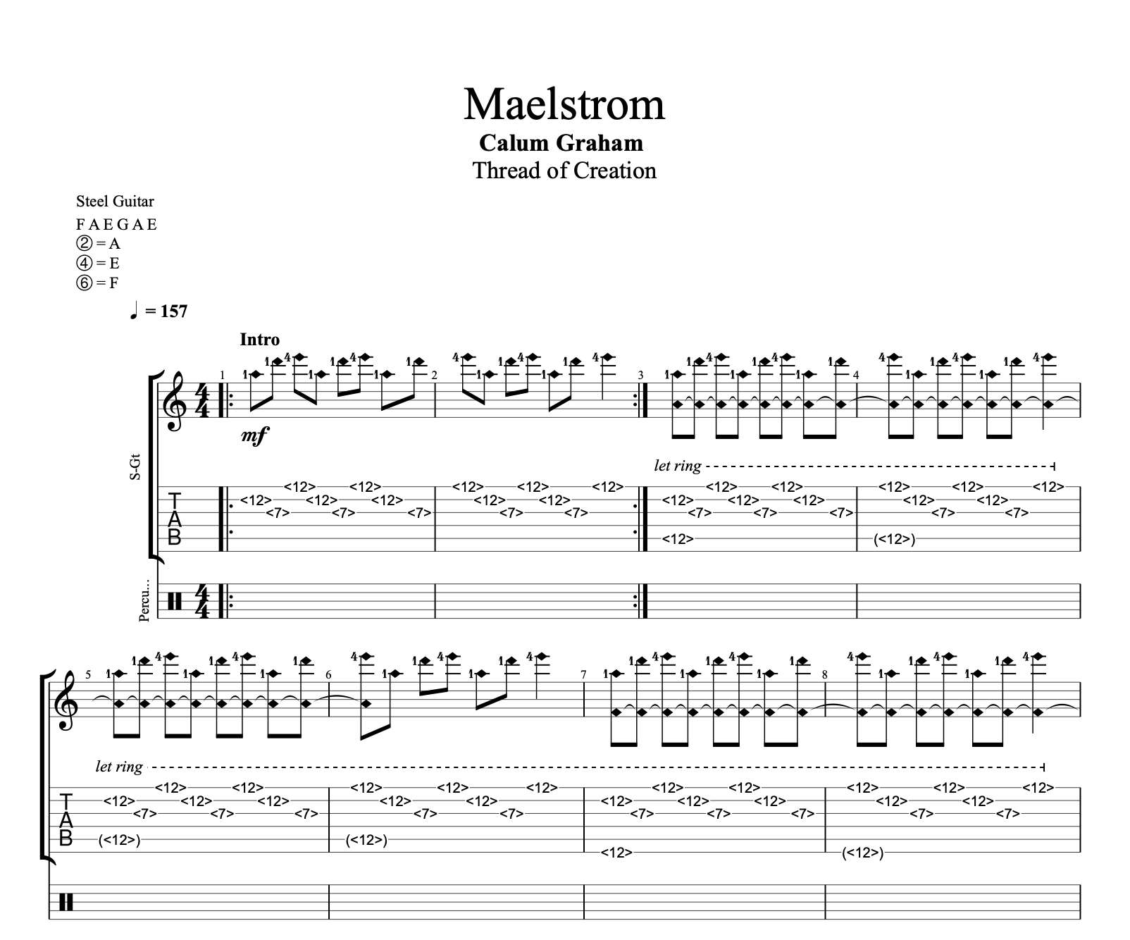 "MAELSTROM" - Guitar Tablature