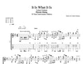 "IT IS WHAT IT IS" - Guitar Tablature
