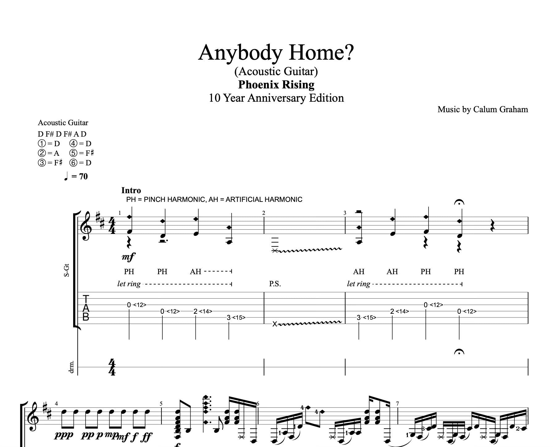 "ANYBODY HOME?" - Guitar Tablature