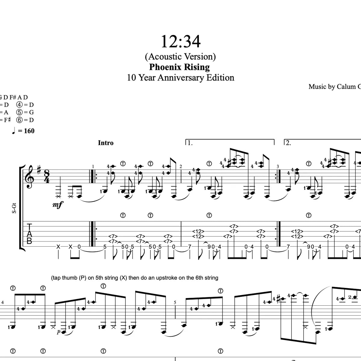 "12:34" - Guitar Tablature