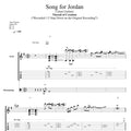 "SONG FOR JORDAN" - Guitar Tablature