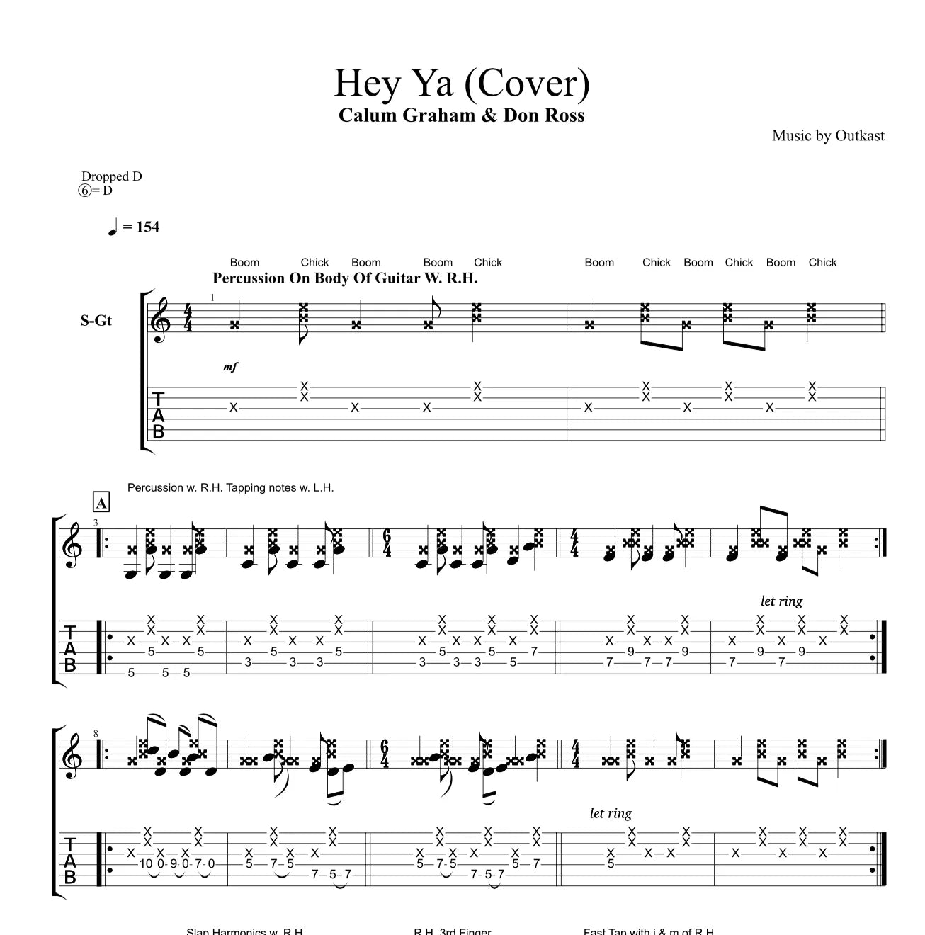 "HEY YA" (OUTKAST) - Guitar Tablature