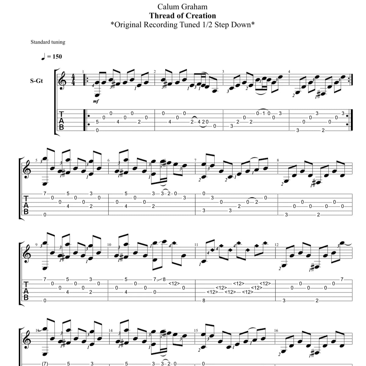 "GRACE" & "ABSOLUTION" - Guitar Tablature