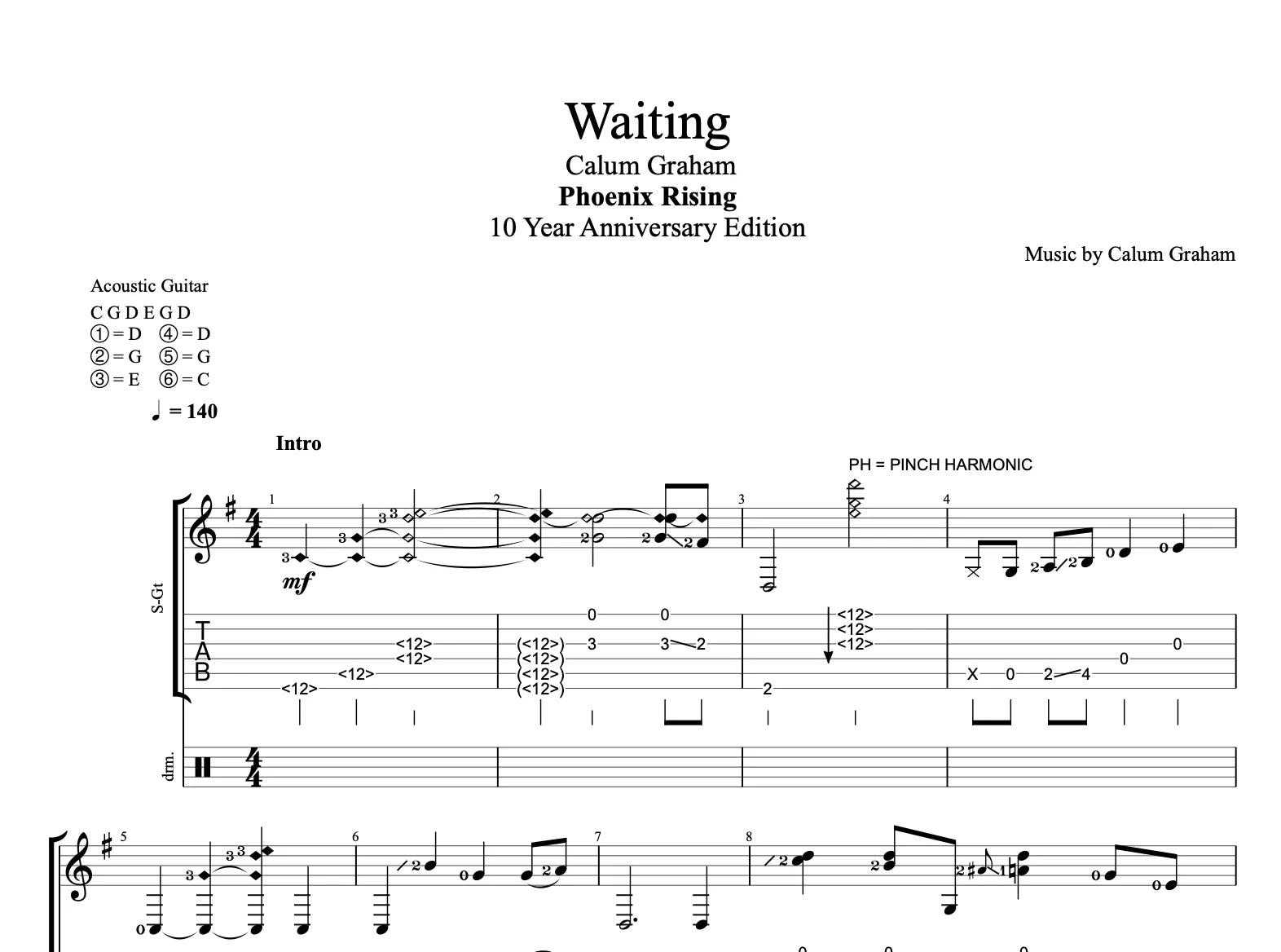 "WAITING" - Guitar Tablature